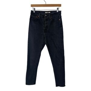 Levi's Wedgie Skinny Jeans Black Button Fly Sz 29 Scene‎ Emo Punk